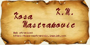 Kosa Maštrapović vizit kartica